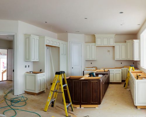 custom-kitchen-cabinets-various-stages-installation-base-island-center